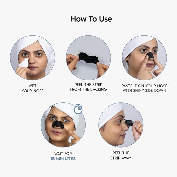 FURR By Pee Safe Blackhead Remover Bamboo Charcoal Nose Strips (Pack of 3) | With Aloe Vera & Tea Tree Oil | Reduces & Prevents Blackheads, Whiteheads, Dirt and Oil | Cleanses Pores