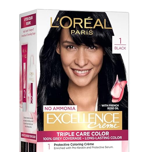 L'Oreal Paris Excellence Creme Hair Color - 1 Black (72ml)