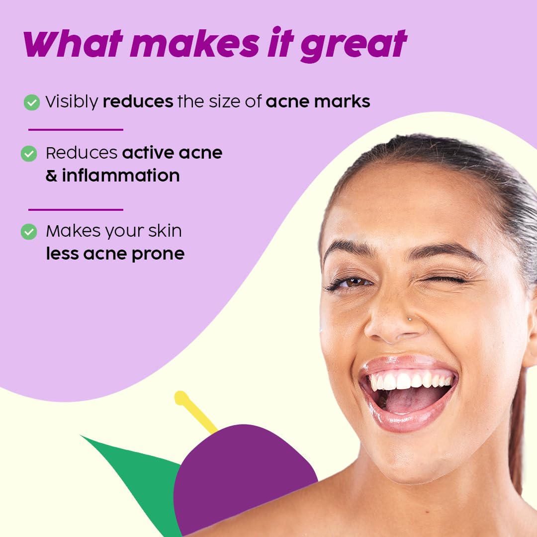 Plix Jamun Face Wash and Acne Marks Serum Combo(100ML + 30ML) For Acne spots & Oil Control, For Breakouts | Oily & Acne Prone Skin