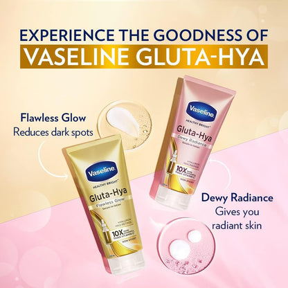 Vaseline Gluta-Hya Flawless Glow Lotion for Face & Body Glutathione & Pro-Retinol Infused Moisturizer 200ml