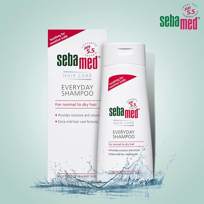 Sebamed Everyday Shampoo |pH 5.5|Soothing for sensitive scalp| Normal to Dry scalp | Dermatologically & clinically tested | 200ml