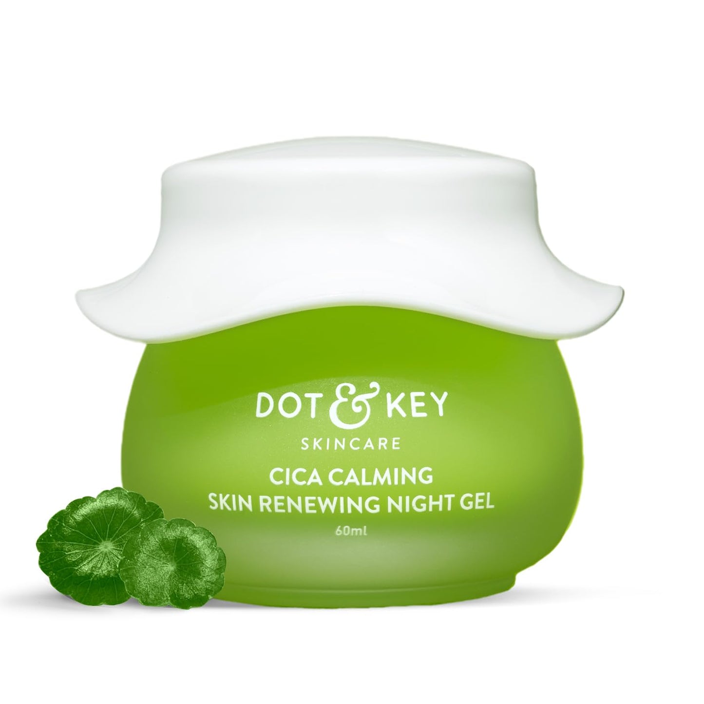 Dot & Key CICA Calming Skin Renewing Night Gel For Oily, Acne Prone And Sensitive Skin Night Cream with Niacinamide, Green Tea & Hyaluronic, Fades Blemishes & Dark Spots 60ml