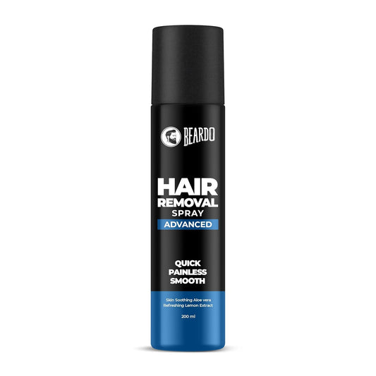 Beardo Hair Removal Spray for Men – Painless |Aloe Vera & Lemon | Gentle on Skin | No Burning or Itching | Brightening De-Tan Formula