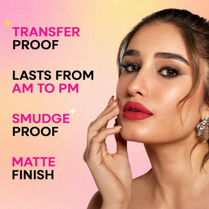 Nykaa Matte To Last ! Transferproof Liquid Lipstick - Chai -18 (5ml)
