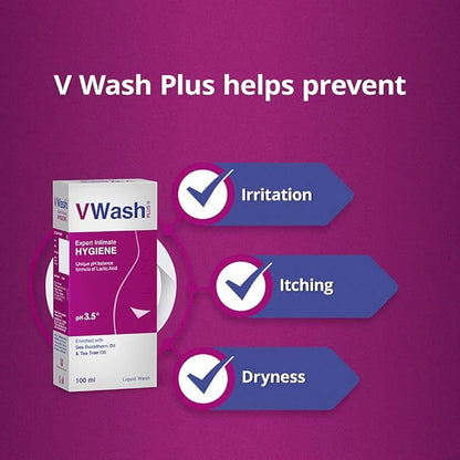 VWash Plus Expert Intimate Hygiene Liquid Wash (100ml)