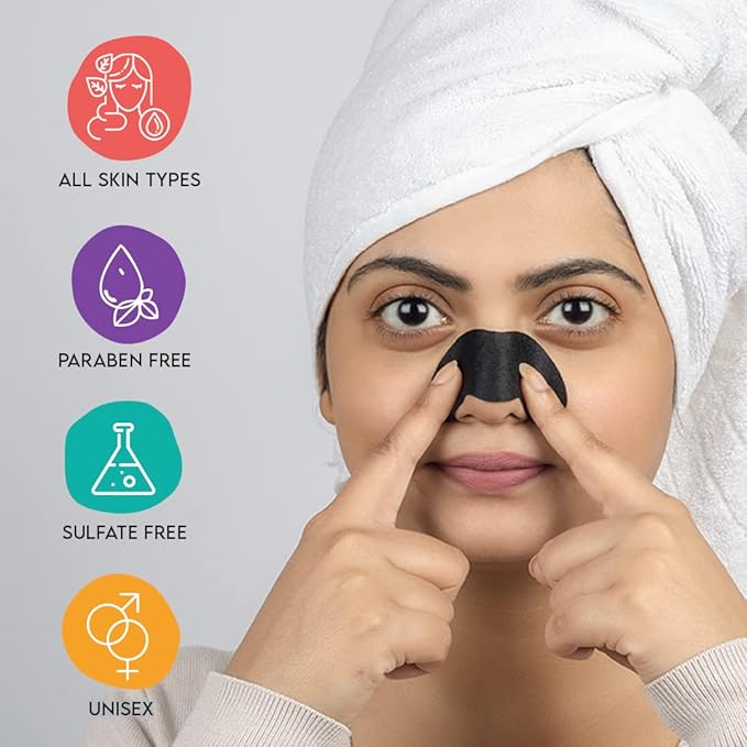 FURR By Pee Safe Blackhead Remover Bamboo Charcoal Nose Strips (Pack of 3) | With Aloe Vera & Tea Tree Oil | Reduces & Prevents Blackheads, Whiteheads, Dirt and Oil | Cleanses Pores