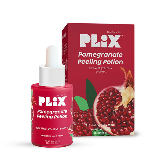 PLIX - THE PLANT FIX 25% AHA+ 2% BHA + 5% PHA Pomegranate Peeling Potion For Glowing & Even Toned Skin, Gentle Exfoliation & At-Home Facial