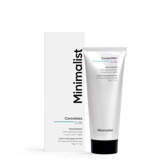 Minimalist 0.3% Ceramide Face Moisturizer For Barrier Repair | Oil-free Repairing Face Moisturizing Gel Cream For Oily Skin | 50gm