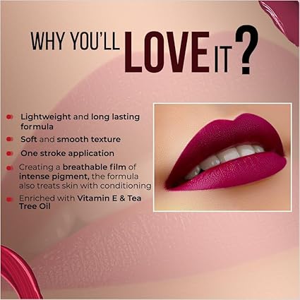 Colorbar PowerKiss Vegan Matte Lipcolor Bomb Shell -021