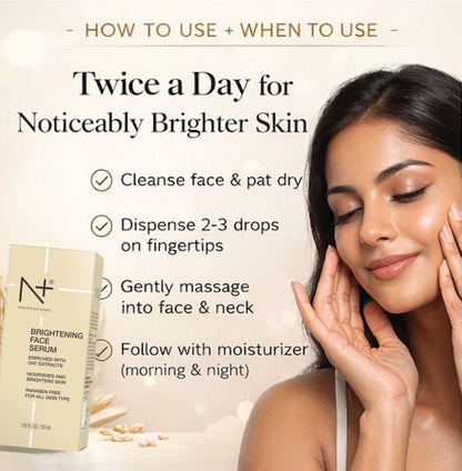N+ Brightening Face Serum Enriched With Oat Extracts 30 ml