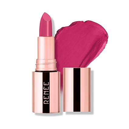 RENEE Everstay Matte Lipstick - Pink Aura, Long Stay, Hydrating & Non-Drying, Smudge & Transfer Proof, Lightweight, Intense Pigment