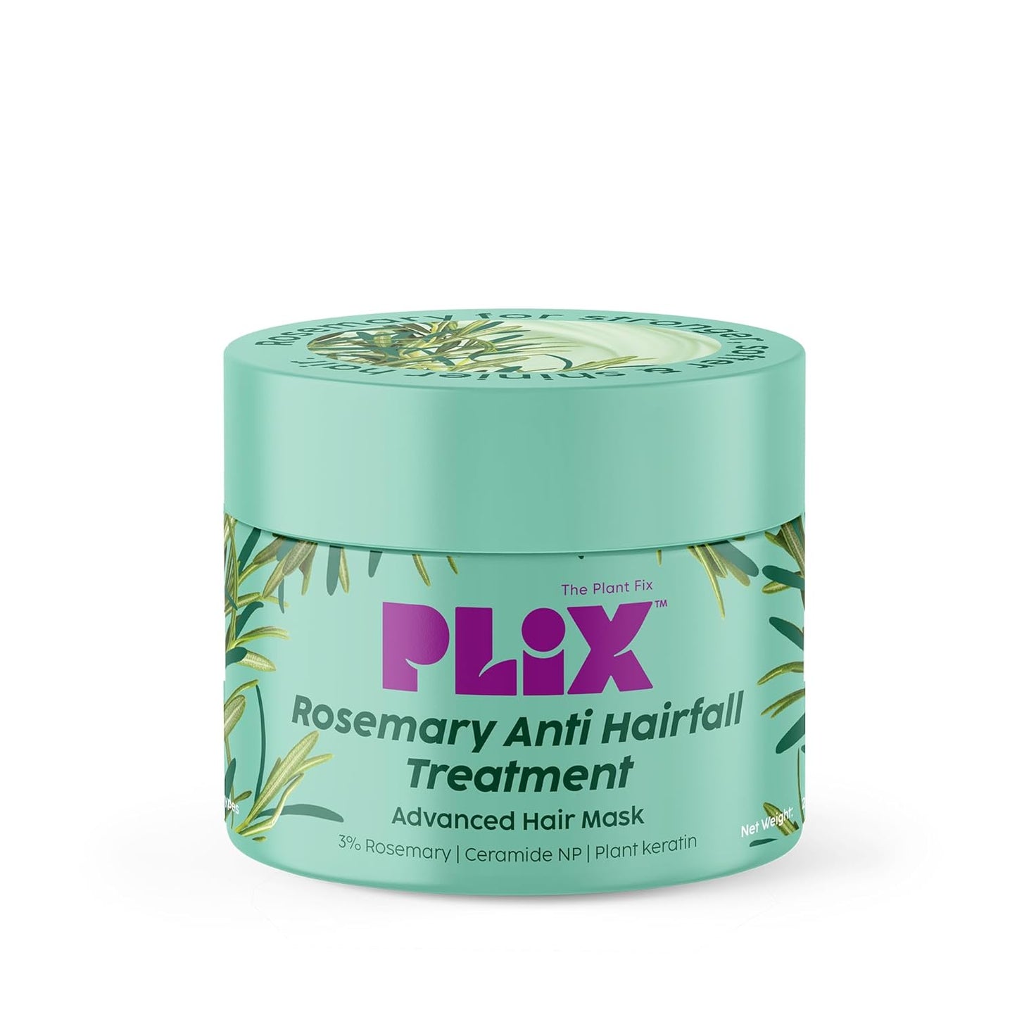 PLIX - THE PLANT FIX Rosemary Anti-Hair Fall Treatment Advanced Hair Mask With 3% Rosemary Extract, Ceramides & Plant Keratin | Hair Mask For Dry And Frizzy Hair| 200 Gram