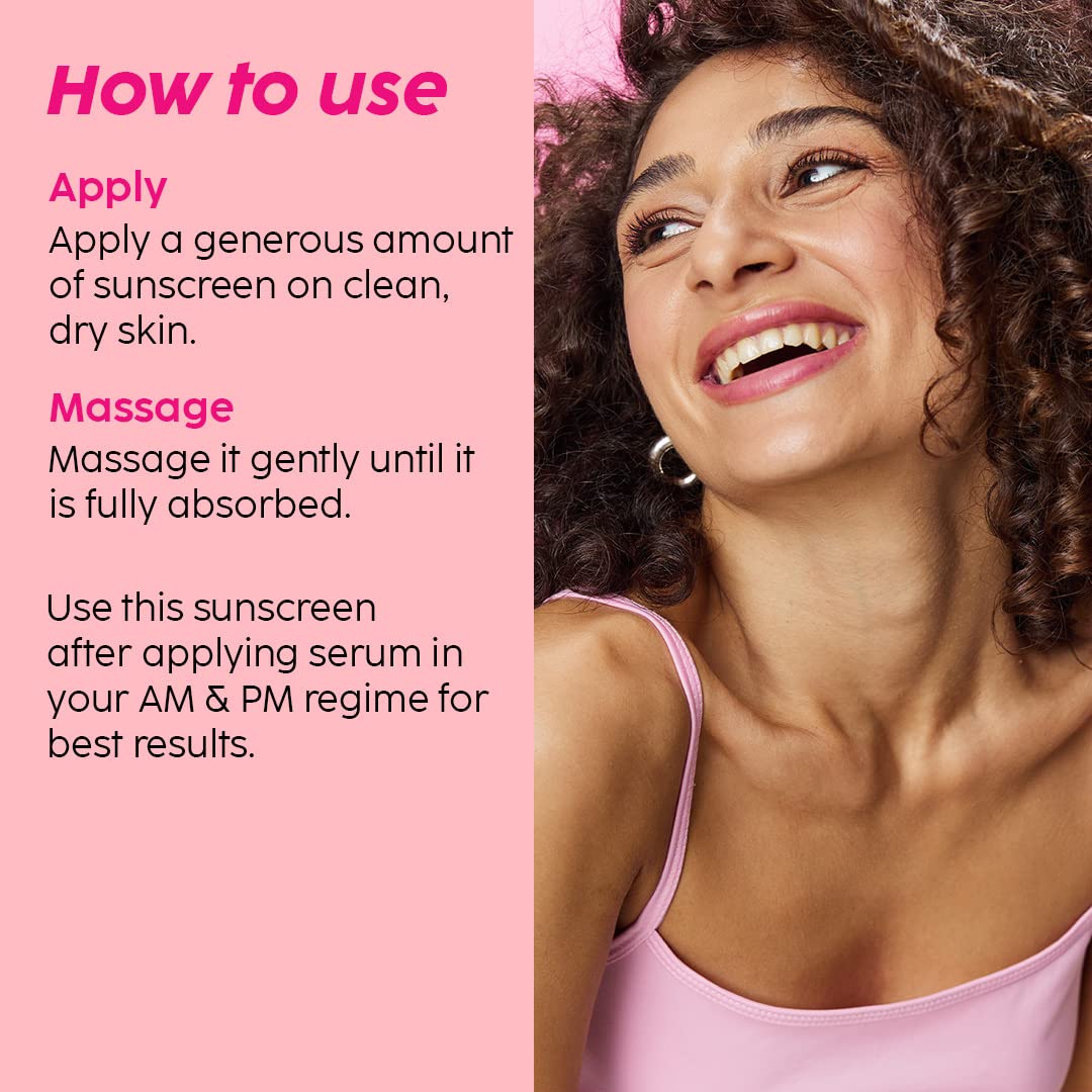 Plix Spf 50+ Guava Glow Invisible Sunscreen For All Skin Type With Pa +++|For Uv A,Uv B&Blue Light Protection With Ceramides,Vitamin C&Hyaluronic Acid 50gm