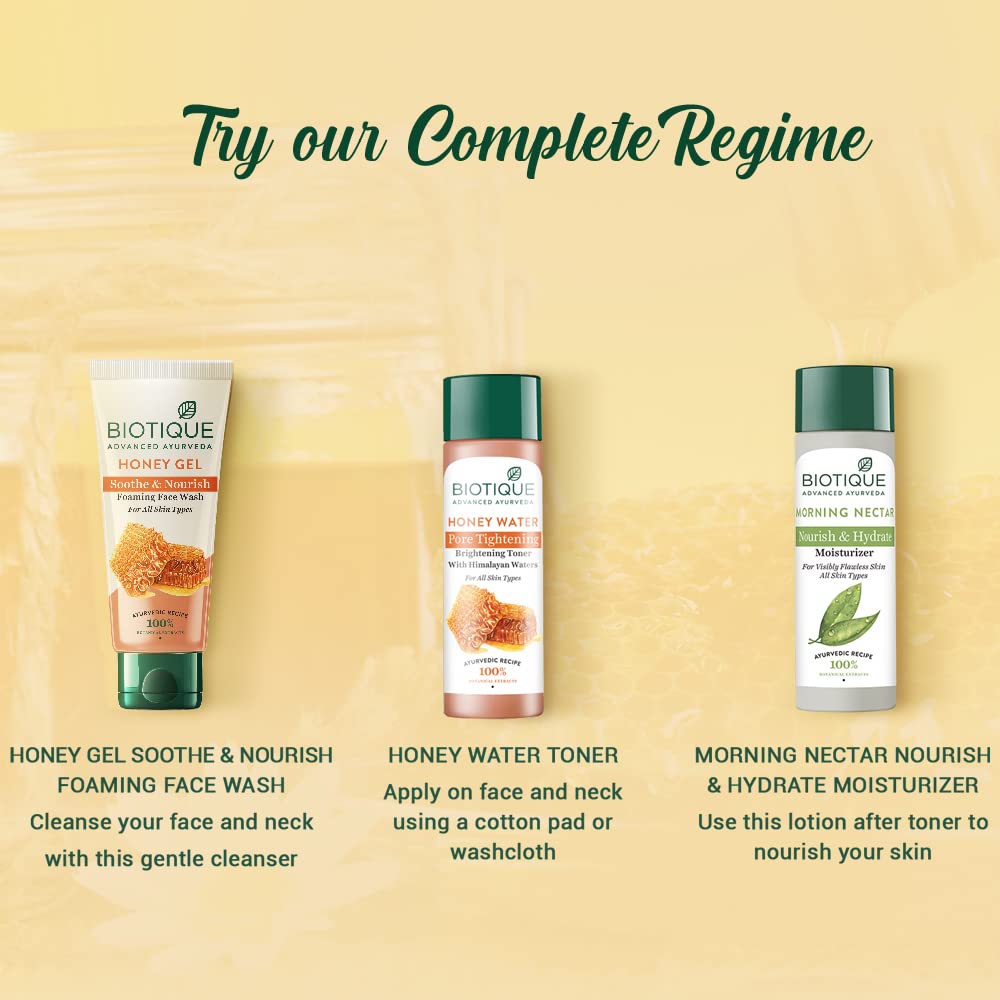 Biotique Honey Gel Soothe & Nourish Foaming Face wash, Soap Free Formula, Reduce Dryness 150ml