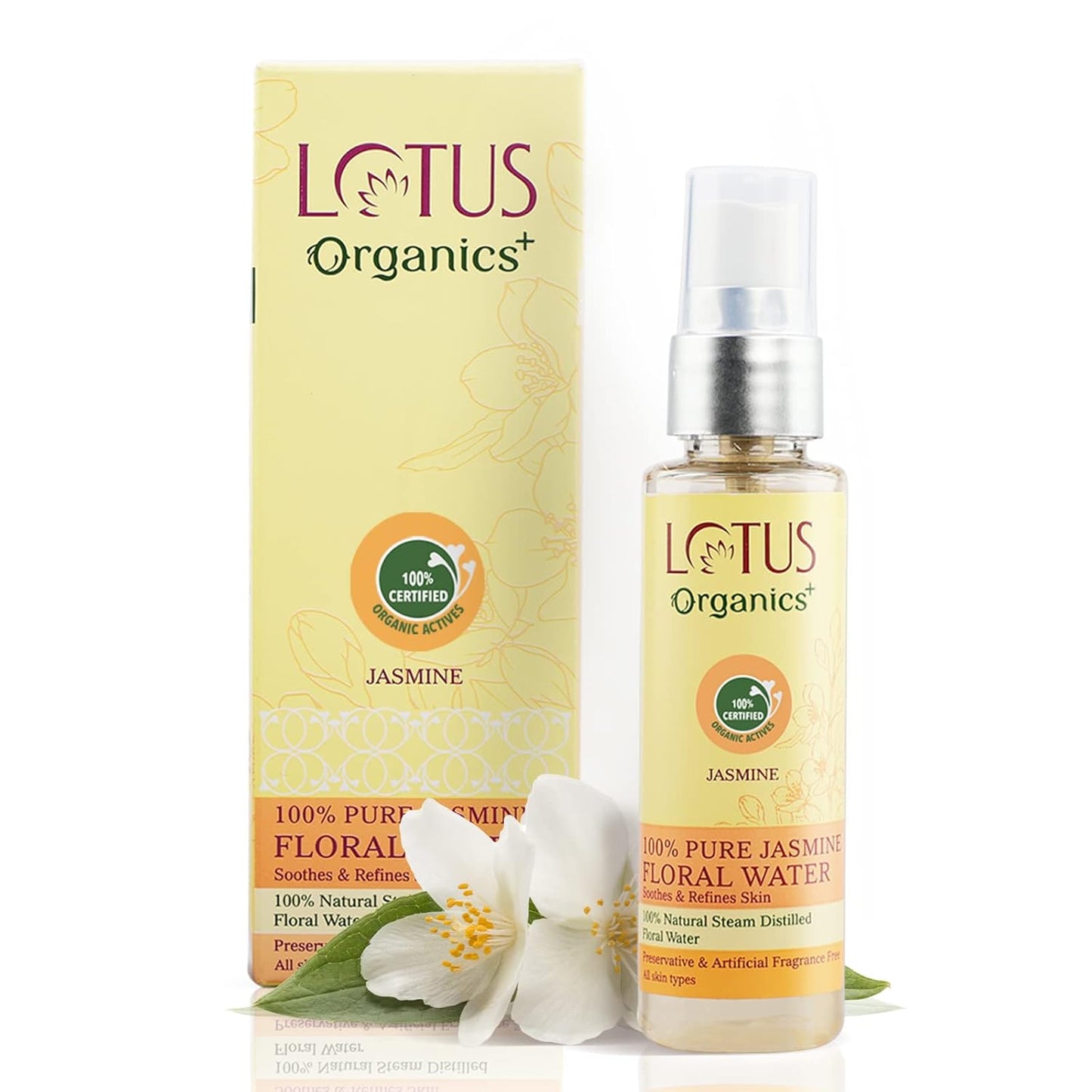Lotus Organics+ 100% Pure Jasmine Floral Water 50ml