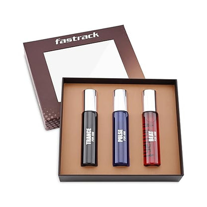 Fastrack Adults Trance For Him 20Ml - Pulse For Him 20Ml And Beat For Him 20Ml Perfume - Eau De Parfum Spray- Travel And Gift Set