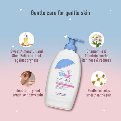 Sebamed Baby Body Milk Lotion 400 ml|pH 5.5|Ideal for dry skin, Daily moisturisation