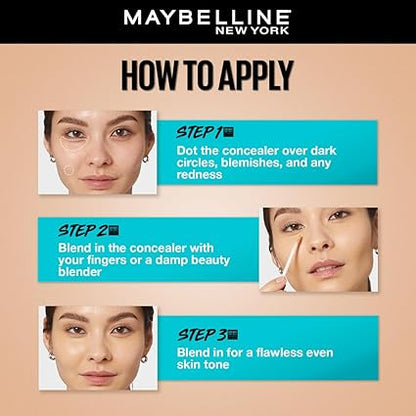 Maybelline New York Full Coverage Concealer, Matte & Poreless Ultra Blendable, Fit Me, 15 Fair