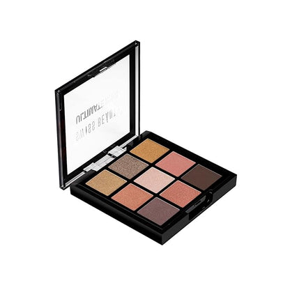 Swiss Beauty Ultimate 9 Pigmented Colors Eyeshadow Palette Long Wearing And Easily Blendable Eye Makeup Palette Matte, Shimmery And Metallic Finish - Multicolor-03