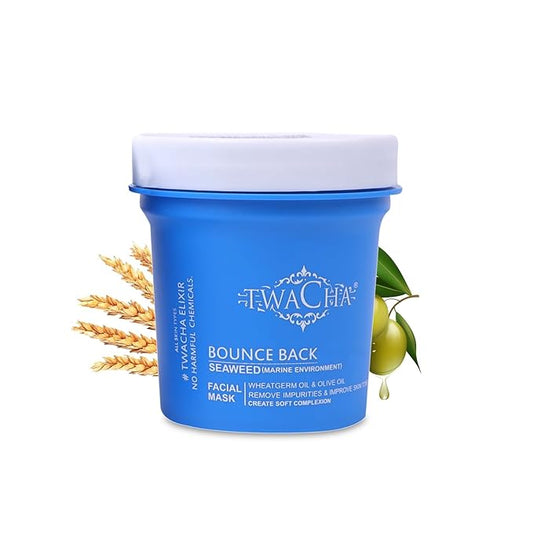 Twacha Bounce Back Seaweed Facial Mask with Wheatgerm Oil & Olive Oil | Remove impurities & improves skin tone