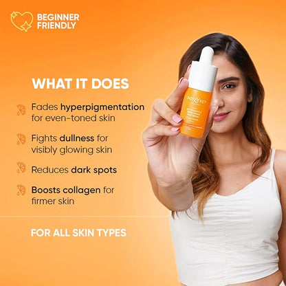 Dot & Key 10% Vitamin C + E, 5% Niacinamide Serum | Vitamin C Serum For Glowing Skin | Fades Dark Spots | Vit C Serum with Blood Orange & Pumpkin 30ml