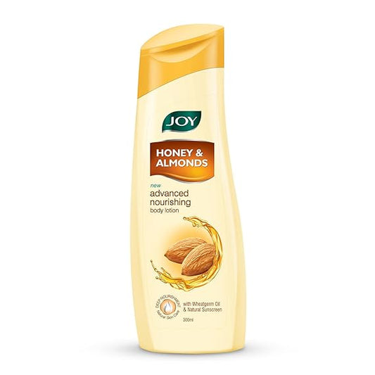 Joy Honey & Almonds Advanced Nourishing Body Lotion For Winters (300ml) |Non Sticky Body Moisturizer With Vitamin E & Natural Sunscreen| Winter Body Lotion For Dry Skin