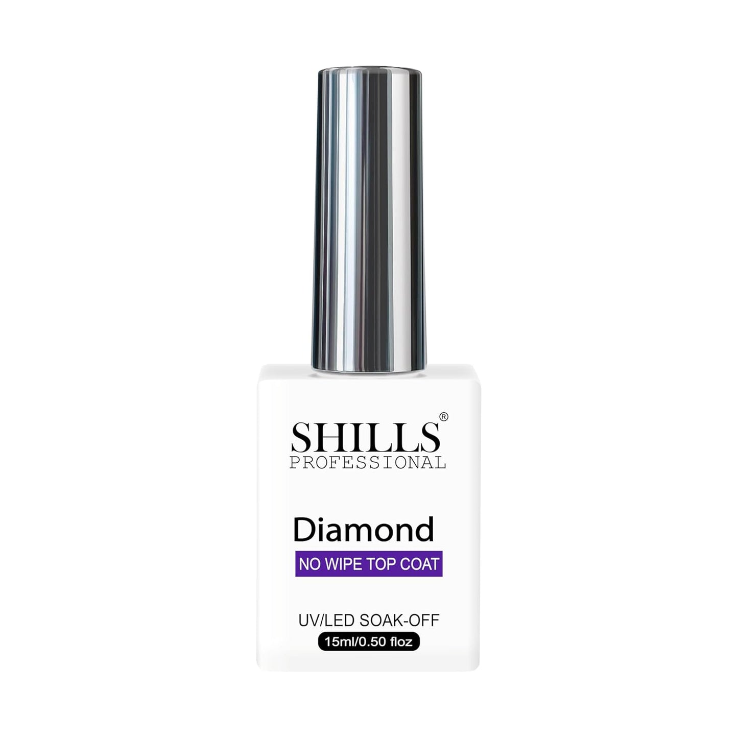 SHILLS PROFESSIONAL Uv Led Soak Off Finish Diamond No Wipe Top Coat Gel Polish Clear 15 Ml Diamondtopcoat