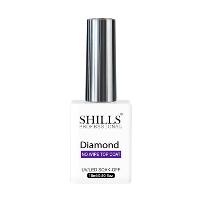 SHILLS PROFESSIONAL Uv Led Soak Off Finish Diamond No Wipe Top Coat Gel Polish Clear 15 Ml Diamondtopcoat