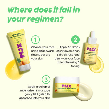 The Plant Fix Plix 2% Alpha Arbutin Pineapple De-Pigmentation Dewy Face Serum for Pigmentation & Dark Spots Removal for Unisex with 10% Niacinamide, 5% 30ml