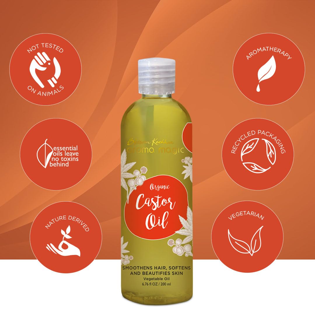 Aroma Magic Organic Castor Oil- 200 ml