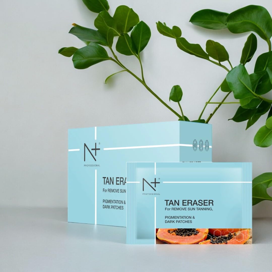 N Plus Professional Tan Eraser Mask, For Remove Sun Tanning, Pigmentation & Dark Patches, Pack of 6 Pouch