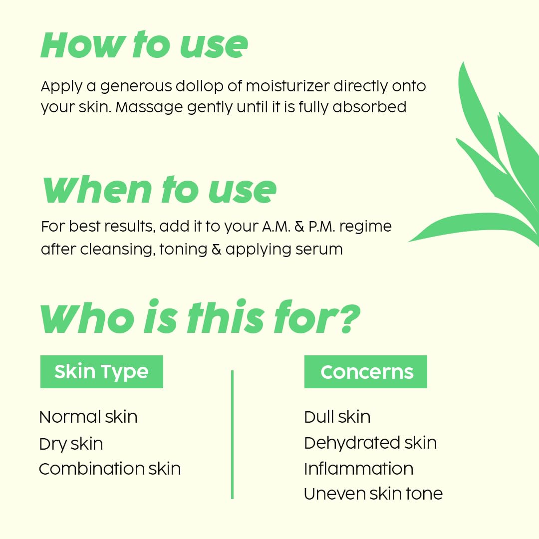 Plix Guava Glow Smoothie Moisturizer For Brighter Skin (50G) | With Vitamin C & Ala | Face Cream For Even-Tone Skin, Promotes Hydration