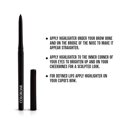 Colorbar Mesmereyes Kajal, Black 001, 0.35g | Moisturizing| Smudgeproof | Long lasting