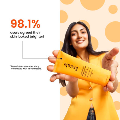 Foxtale Glow Sunscreen SPF 50 PA++++ with Vitamin C & Niacinamide, In-Vivo Tested, Sensitive-Skin Friendly, Made with 100% New-Gen Filters & EU Approved, Lightweight, Non-Greasy, No White Cast 50ml