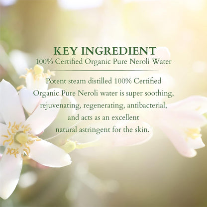 Lotus Organics+ 100% Pure Neroli Floral Water | For Sunburn Irritation & Rashes| No Preservatives & Artificial Fragrance