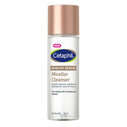 Cetaphil Healthy Renew Anti-Ageing Micellar Cleanser 160ml – Gentle No-Rinse Facial Cleanser for Sensitive Skin, Removes Makeup & Impurities, Hydrating & Soothing Formula