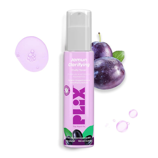 PLIX - THE PLANT FIX Jamun Clarifying Fruity Toner (150 Ml)|With Niacinamide & Jamun Extract|Targets Clogged Pores & Smoothens Skin|For Oily & Acne Prone Skin 150ml