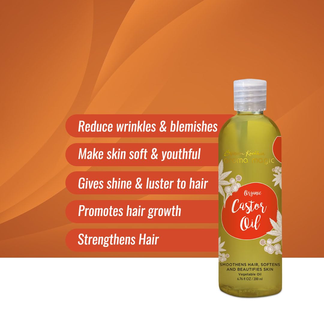 Aroma Magic Organic Castor Oil- 200 ml
