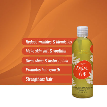 Aroma Magic Organic Castor Oil- 200 ml