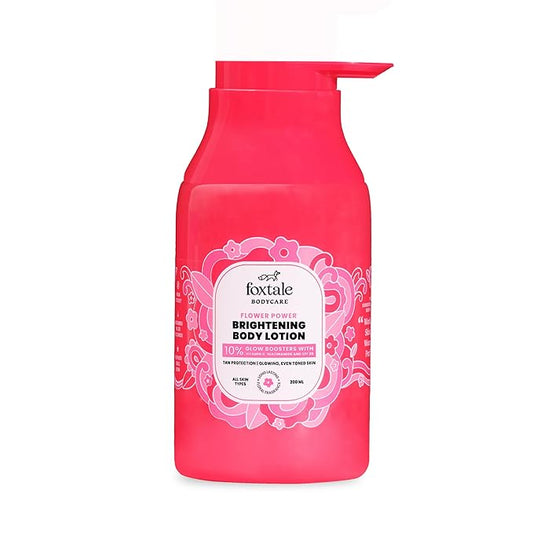 FoxTale Spf 30 Detan Brightening Body Lotion With Niacinamide & Vitamin C For Glowing Skin|Lightweight & Non-Sticky