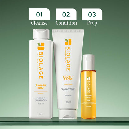 Biolage Smooth Proof Anti-Frizz Shampoo | Up to 72HR Frizz Control | With Camellia Oil & Glycerin | For Dry and Frizzy Hair 200ml