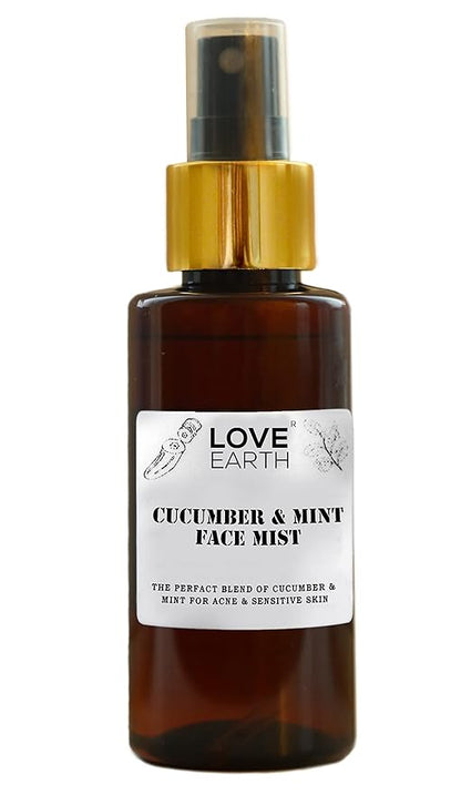 Love Earth Cucumber Mint Face Mist Toner with Cucumber Mint for Acne Defense and Sensitive Skin 100ml