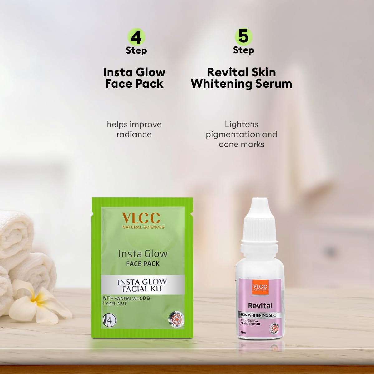 VLCC Salon Series Insta Glow Facial Kit (240 g + 12 ml)