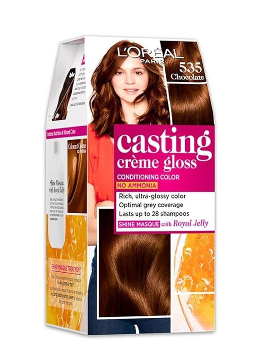 L'Oreal Paris Casting Creme Gloss Hair Color - Chocolate 535 (87.5gm+72ml)