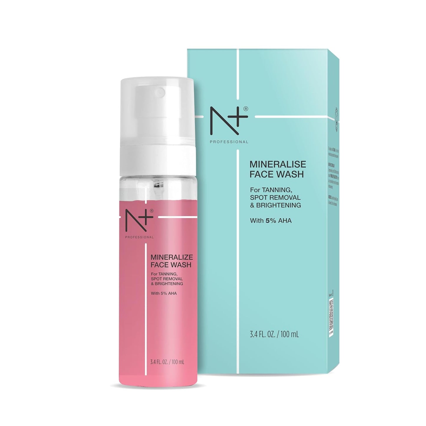 N Plus Professional Mineralise Facewash, For Tanning, Spot Removal & Brightening, with 5% AHA