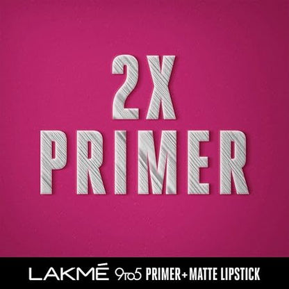 Lakme 9 to 5 Primer + Matte Lip Color - MB1 Coffee Command (3.6gm)