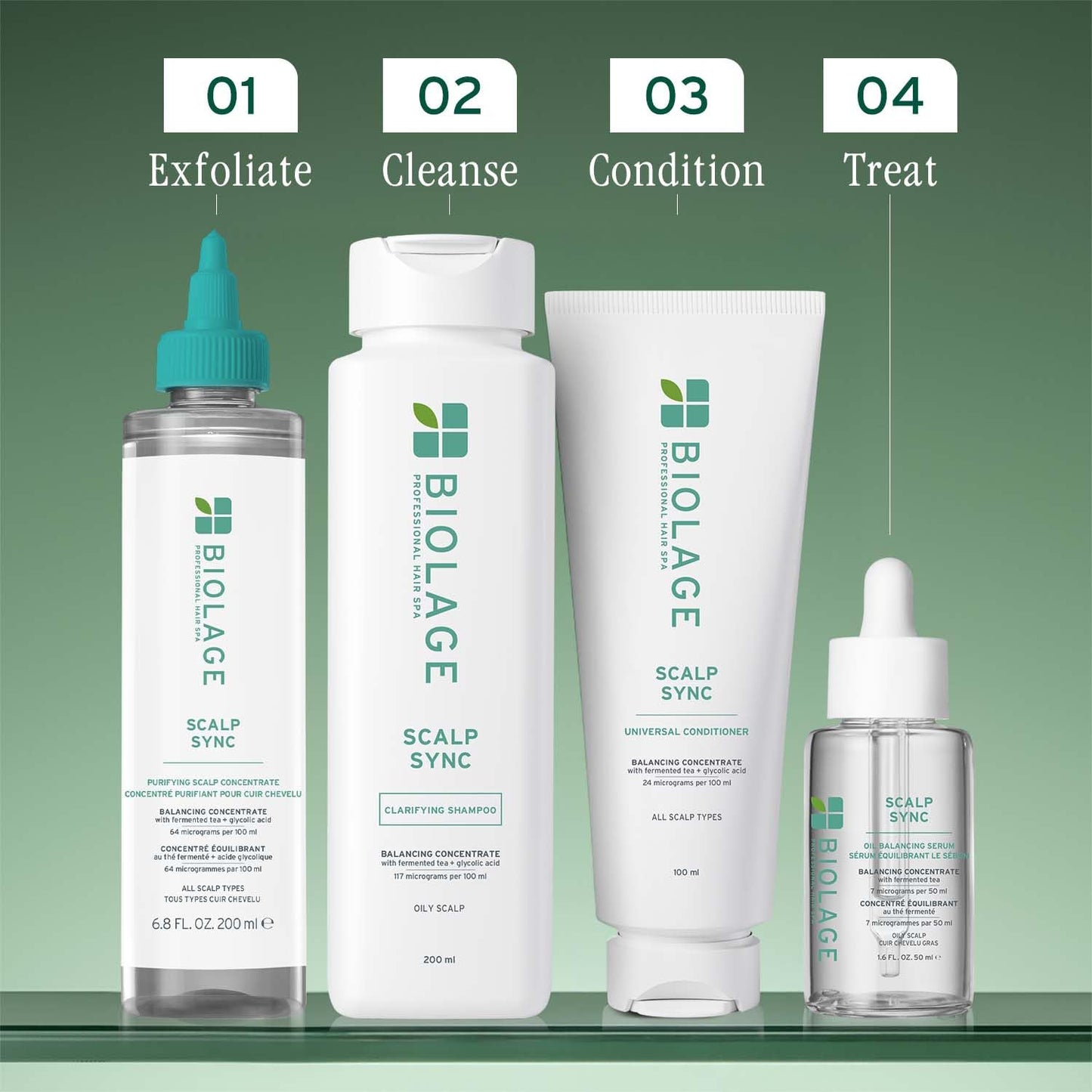 Biolage Scalp Sync Clarifying Shampoo, Soothed and Hydrated Scalp for up to 72 hours*, Enriched with Fermented Tea & Glycolic Acid