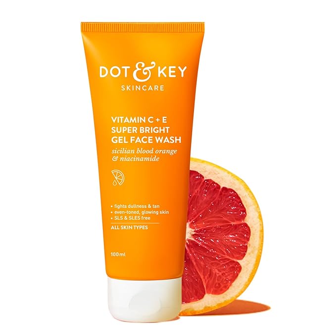 DOT & KEY Vitamin C + E Super Bright Gel Face Wash For Glowing And Brightening Skin | All Skin Types|With Triple Vitamin C 100gm