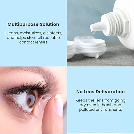 Aqualens Comfort Contact Lens Solution 120ML - Pack of 1 (Lens Cases Free)