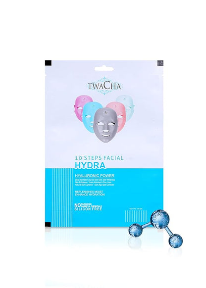 Twacha Hydra Facial Kit for Deep Hydration & Instant Brightening Skin With Hyaluronic Power For Multi-Level Skin Hydration And Rejuvenation Anti-Ageing Facial Kit for Men & Women